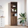 vidaXL Highboard Braun Eichen-Optik 50x35x180 cm Holzwerkstoff