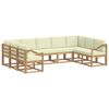 vidaXL Outdoor-Sofagarnitur 9 stk. Wei&szlig; und Creme