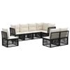 vidaXL Gartensofa-set 8 pcs Schwarz Poly-Rattan