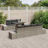 vidaXL Gartensofa-set mit Kissen 8 pcs Grau