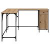 vidaXL Schreibtisch Artisan-Eiche 141 x 141 x 75 cm Holzwerkstoff