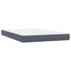 vidaXL Boxspringbett mit Matratze Dunkelgrau 160x220 cm Samt