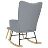 vidaXL Schaukelstuhl mit Fu&szlig;hocker Hellgrau Stoff