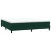 vidaXL Boxspringbett ohne Matratze Dunkelgr&uuml;n 200x210 cm Samt