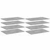vidaXL B&uuml;cherregal-Bretter 8 Stk. Betongrau 80x50x1,5 cm Holzwerkstoff