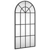 vidaXL Wandspiegel Schwarz 40x80 cm Gew&ouml;lbt Eisen