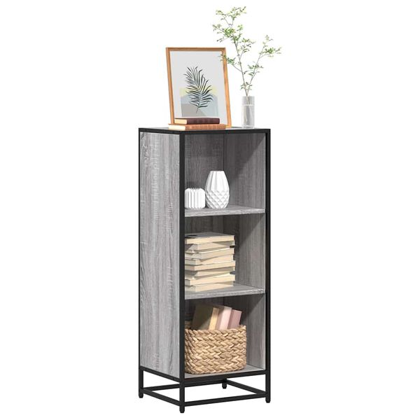 vidaXL Bücherregal Grau Sonoma 40x35x107,5 cm Holzwerkstoff