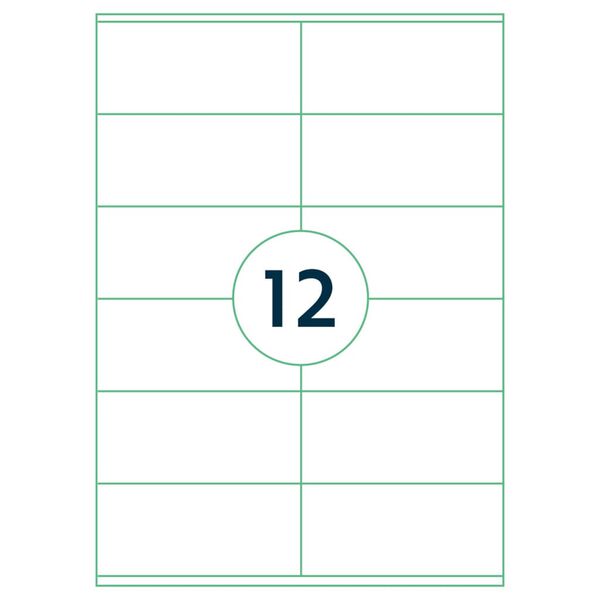 rillprint Selbstklebende Aufkleber Etiketten 105x48 mm 1000 Blatt Wei&szlig;