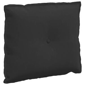 vidaXL R&uuml;ckenkissen Schwarz 60 x 50 cm Mikrofaserstoff