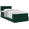vidaXL Ottoman-Bett mit Matratze Dunkelgr&uuml;n 90x200 cm Samt