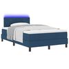 vidaXL Boxspringbett mit Matratze mit LED Blau 120 x 190 cm Stoff