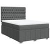 vidaXL Boxspringbett mit Matratze Dunkelgrau 140x190 cm Stoff