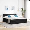 vidaXL Bett mit Stauraum und LED Schwarz 180 x 200 cm Polyester