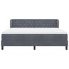 vidaXL Boxspringbett mit Matratze Dunkelgrau 180 x 200 cm Samt