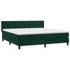 vidaXL Boxspringbett mit Matratze Dunkelgr&uuml;n 160x200 cm Samt