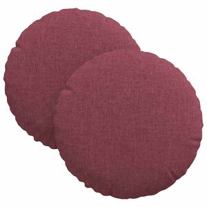 vidaXL Sitzkissen 2 stk. Stoff Weinrot &Oslash;30 x 13 cm