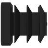 vidaXL Endkappen 2 pcs Schwarz 15 x 15 x 15 mm PP