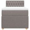vidaXL Boxspringbett mit Matratze Taupe 100x200 cm Stoff