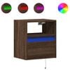 vidaXL TV-Wandschr&auml;nke LED-Beleuchtung 2 Stk. Eichen-Optik 41x31x45 cm