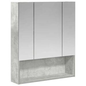 vidaXL Badezimmerspiegelschrank mit Regal Beton Grau 60 x 14.5 x 70 cm
