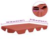 vidaXL Ersatzdach für Hollywoodschaukel Terracotta 150/130x105/70 cm