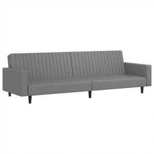 vidaXL Schlafsofa 2-Sitzer Grau Kunstleder