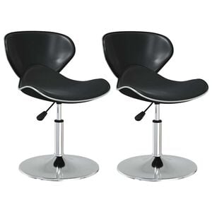 vidaXL Esszimmerst&uuml;hle 2 Stk. Schwarz Kunstleder