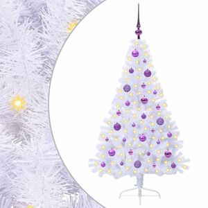 vidaXL K&uuml;nstlicher Weihnachtsbaum Wei&szlig; 150 cm PVC und Stahl