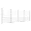 vidaXL Gabionenkorb U-Form mit 5 S&auml;ulen Eisen 500x20x200 cm