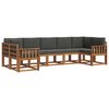 vidaXL Outdoor-Sofagarnitur 7 stk. Natur und Anthrazit