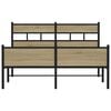 vidaXL Bettgestell ohne Matratze Sonoma-Eiche 137x190 cm Holzwerkstoff