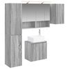 vidaXL Badezimmerschrank-Set 5 pcs Grau Sonoma 50 x 14,5 x 70 cm
