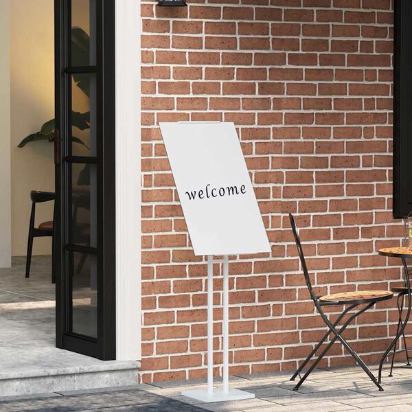 vidaXL Messest&auml;nde 2 pcs Wei&szlig; 26,5 x 26,5 x 150 cm Stahl