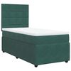 vidaXL Boxspringbett mit Matratze Dunkelgrün 100x200 cm Samt
