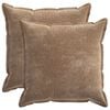 vidaXL Kissenbezug 2 pcs HOUTEN Braun 60 x 60 cm Chenille-Stoff