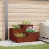 vidaXL Gartenblumentopf Rostig 100 x 100 x 60 cm Wetterfeststahl