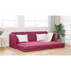 vidaXL Boden-Sofa-Bett 200cm Weinrot Samt