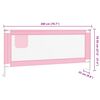 vidaXL Kleinkind-Bettschutzgitter Rosa 200x25 cm Stoff