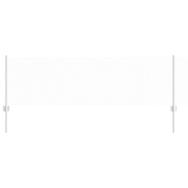 vidaXL Zaun und Pfosten Silber 0,6 x 50 m Stahl