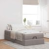vidaXL Ottoman-Bett mit Matratze Taupe 90x190 cm Stoff