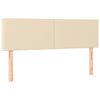 vidaXL Boxspringbett mit Matratze Creme 140x190 cm Stoff