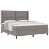vidaXL Boxspringbett mit Matratze Taupe 180 x 200 cm Stoff