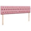 vidaXL Ottoman-Bett mit Matratze Rosa 200x200 cm Samt