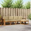 vidaXL Outdoor-Sofagarnitur 5 pcs Natur und Beige Massivholz Akazie