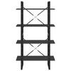 vidaXL Bücherregal 4 Fächer Grau 80x30x140 cm Holzwerkstoff