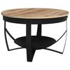 vidaXL Couchtisch &Oslash;68x43 cm Raues Mangoholz