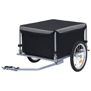 vidaXL Fahrradanh&auml;nger Schwarz und Grau 65 kg