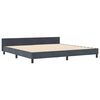 vidaXL Boxspringbett mit Kopfteil Dunkelgrau 200 x 200 cm Samt