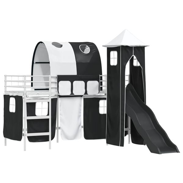 vidaXL Wei&szlig; und Schwarz 74,5 x 190 cm