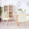 vidaXL Esszimmerst&uuml;hle 2 Stk. Creme Kunstleder